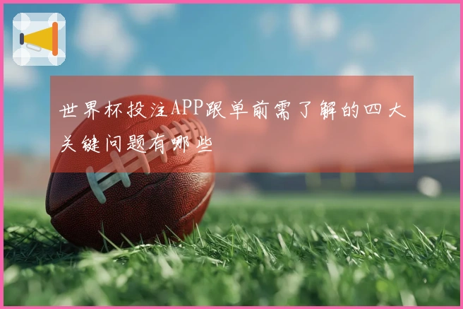 世界杯投注APP跟单前需了解的四大关键问题有哪些